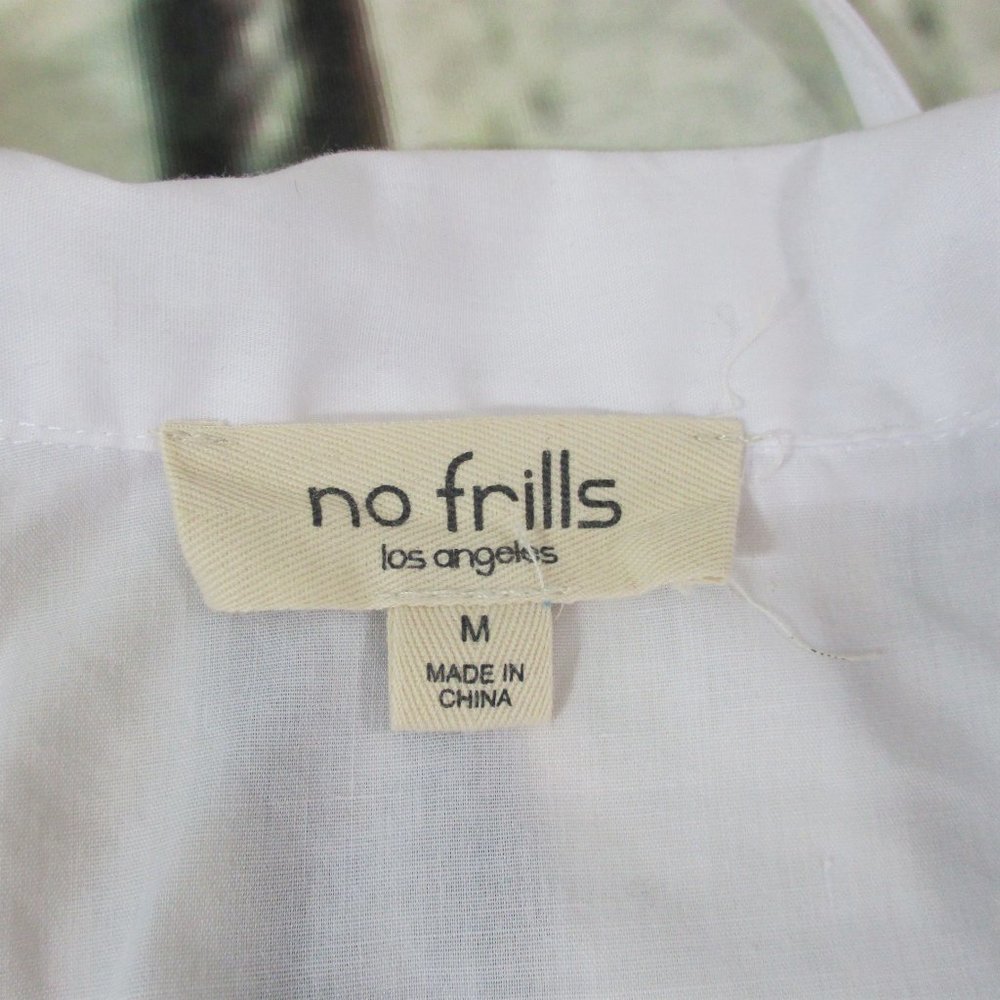 No Frills Junior's Cropped Button Front Top - Picture 5 of 6